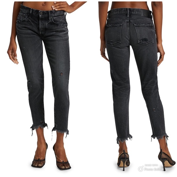 Moussy Black Ankle & Cropped Jeans - Picture 1 of 15